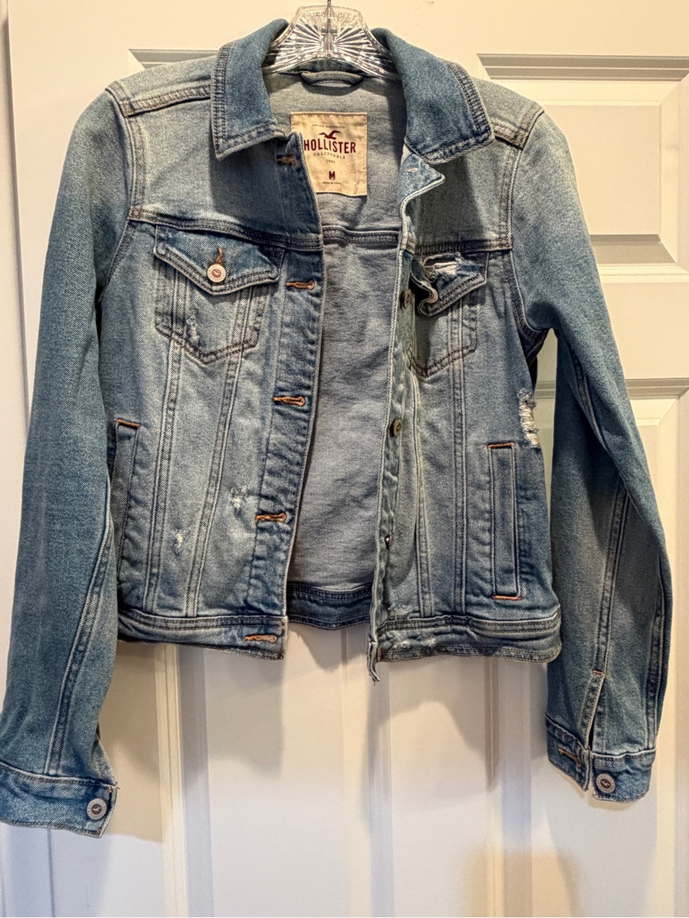 Hollister Faded Light Blue Denim Jacket - Women's Jean Coat